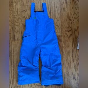Patagonia blue snow bib overalls 3T h2no EUC youth boy girl